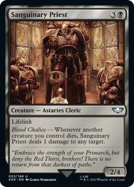 Sanguinary Priest 53 card from Universes Beyond: Warhammer 40,000