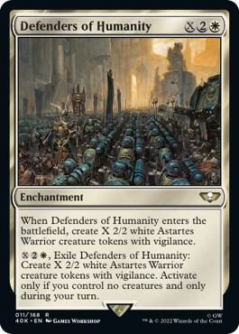 Defenders of Humanity 11 card from Universes Beyond: Warhammer 40,000