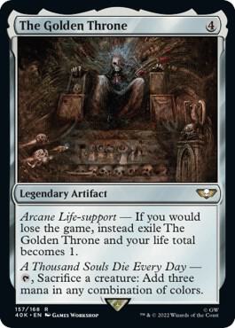 The Golden Throne (Surge Foil) 157 card from Universes Beyond: Warhammer 40,000