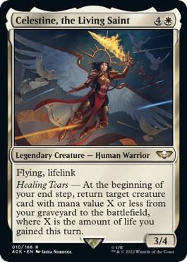 Celestine, the Living Saint (Surge Foil) 10 card from Universes Beyond: Warhammer 40,000