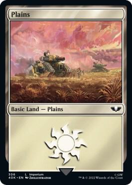 Plains 306 card from Universes Beyond: Warhammer 40,000