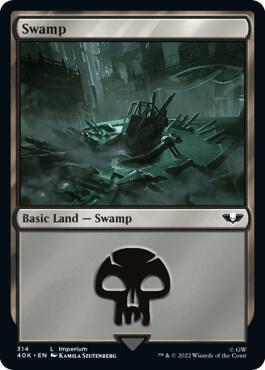 Swamp 314 card from Universes Beyond: Warhammer 40,000