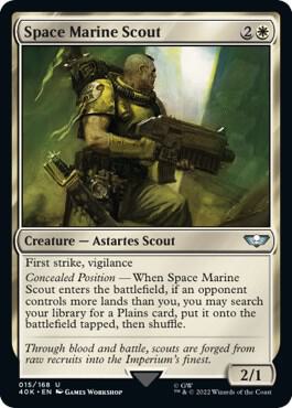 Space Marine Scout 15 card from Universes Beyond: Warhammer 40,000