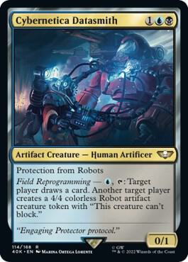 Cybernetica Datasmith 114 card from Universes Beyond: Warhammer 40,000