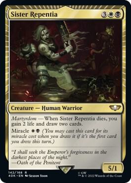 Sister Repentia 142 card from Universes Beyond: Warhammer 40,000