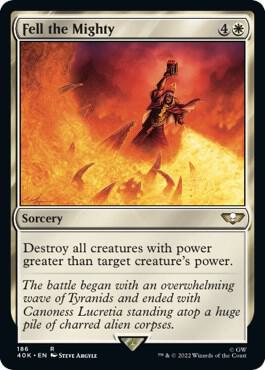 Fell the Mighty (Surge Foil) 186 card from Universes Beyond: Warhammer 40,000