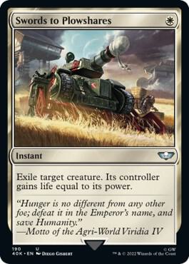 Swords to Plowshares (Surge Foil) 190 card from Universes Beyond: Warhammer 40,000