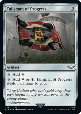 Talisman of Progress (Surge Foil) 258 card from Universes Beyond: Warhammer 40,000