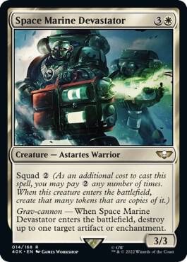 Space Marine Devastator (Surge Foil) 14 card from Universes Beyond: Warhammer 40,000