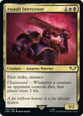 Assault Intercessor (Surge Foil) 104 card from Universes Beyond: Warhammer 40,000