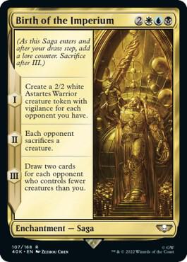 Birth of the Imperium (Surge Foil) 107 card from Universes Beyond: Warhammer 40,000
