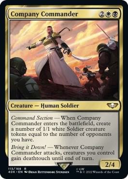 Company Commander (Surge Foil) 113 card from Universes Beyond: Warhammer 40,000