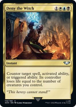 Deny the Witch (Surge Foil) 116 card from Universes Beyond: Warhammer 40,000