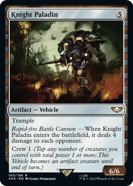 Knight Paladin (Surge Foil) 160 card from Universes Beyond: Warhammer 40,000