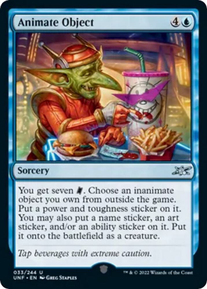 Animate Object 33 card from Unfinity