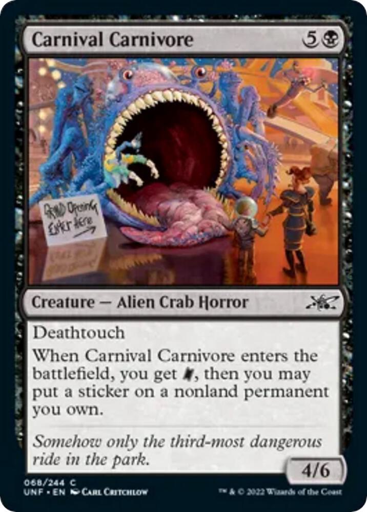 Carnival Carnivore 68 card from Unfinity