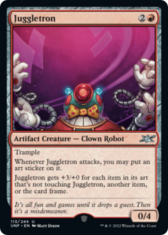 Juggletron 113 card from Unfinity