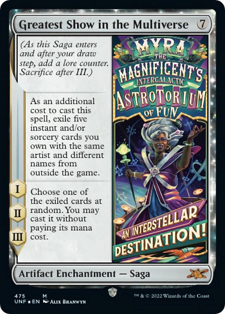 Greatest Show in the Multiverse 189 card from Unfinity