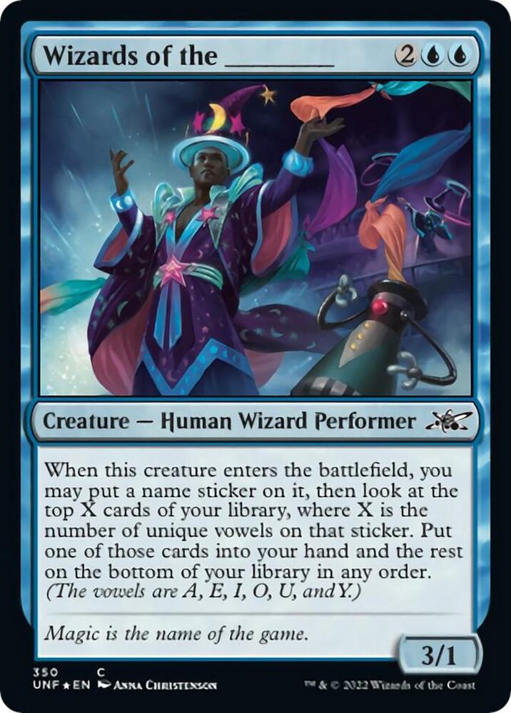 Wizards of the _______ 64 card from Unfinity