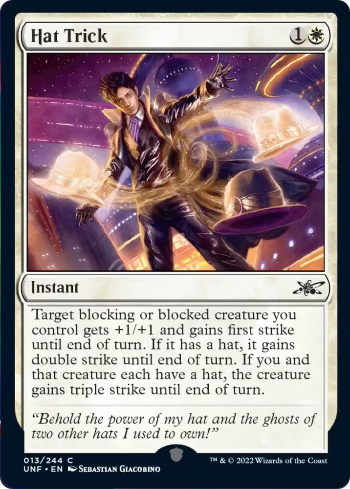Hat Trick 13 card from Unfinity