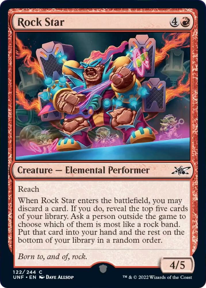 Rock Star 122 card from Unfinity