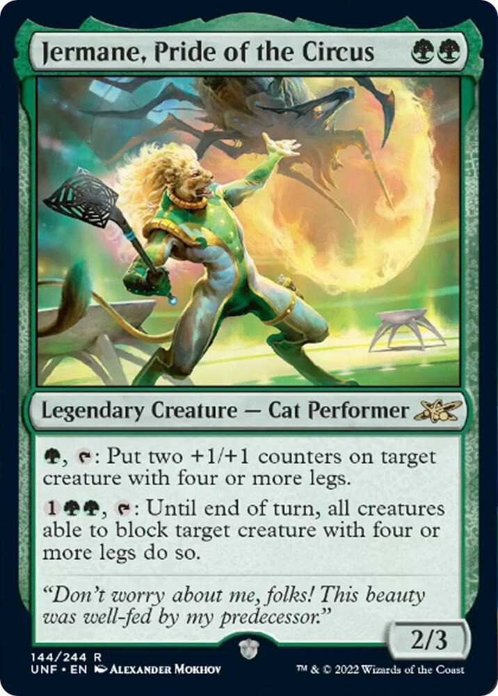 Jermane, Pride of the Circus 144 card from Unfinity