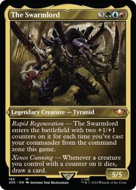 The Swarmlord (Display Commander) (Surge Foil) - Thick Stock 180 card from Universes Beyond: Warhammer 40,000