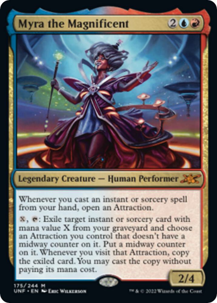 Myra the Magnificent 175 card from Unfinity