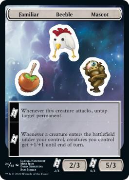 Familiar Beeble Mascot 24 card from Unfinity
