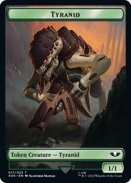 Tyranid (017) // Tyranid Double-Sided Token (Surge Foil) 17 // 18 card from Universes Beyond: Warhammer 40,000