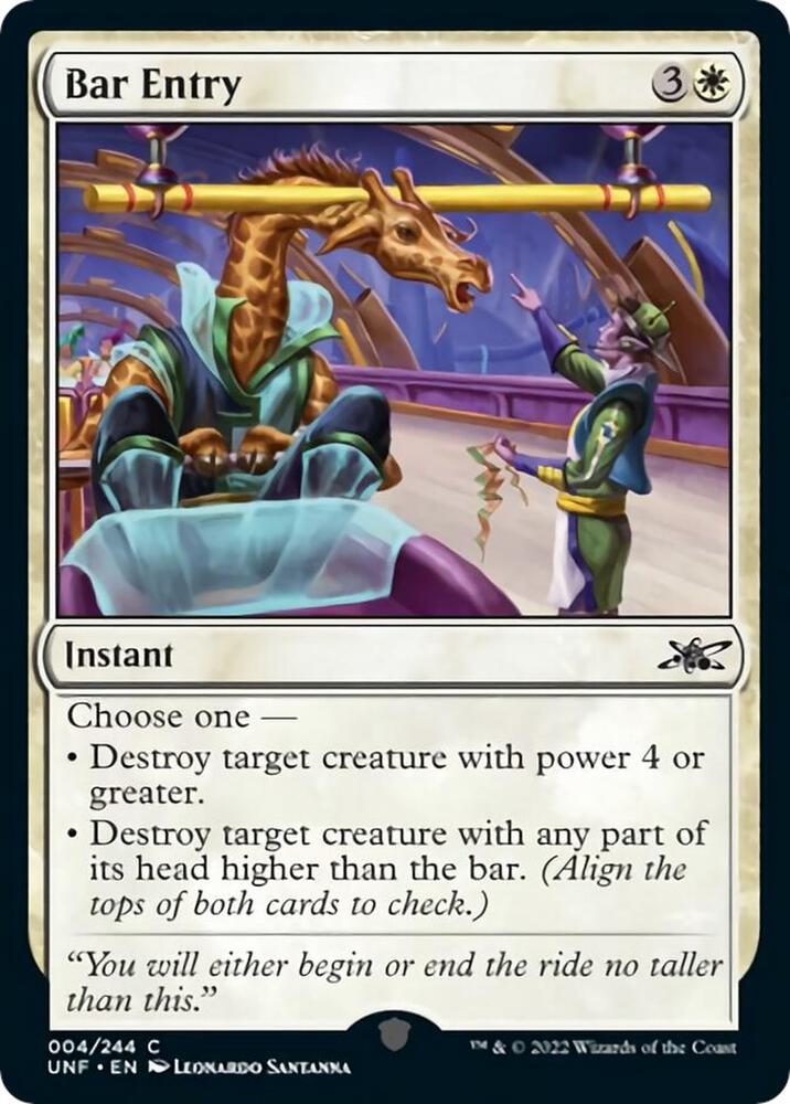 Bar Entry 4 card from Unfinity