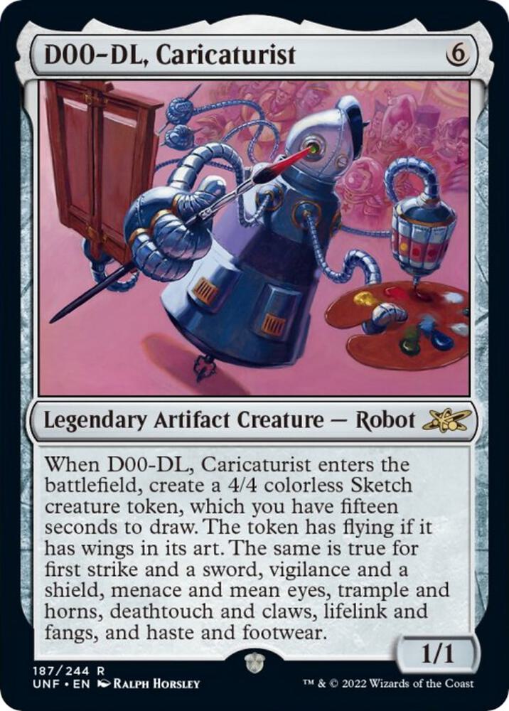 D00-DL, Caricaturist 187 card from Unfinity