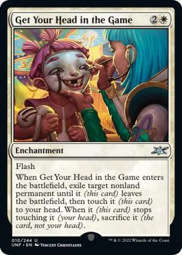 Get Your Head in the Game 10 card from Unfinity