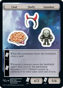 Cool Fluffy Loxodon 28 card from Unfinity