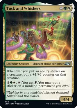 Tusk and Whiskers (Galaxy Foil) 468 card from Unfinity