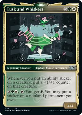 Tusk and Whiskers (Showcase) (Galaxy Foil) 524 card from Unfinity