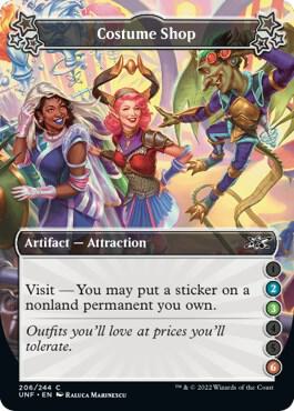 Costume Shop (2-3-6) 206 card from Unfinity