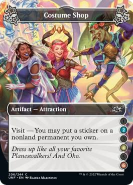 Costume Shop (2-4-6) 206 card from Unfinity
