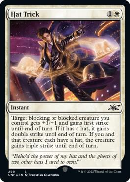 Hat Trick (Galaxy Foil) 299 card from Unfinity