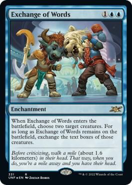 Exchange of Words (Galaxy Foil) 331 card from Unfinity