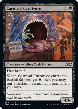 Carnival Carnivore (Galaxy Foil) 354 card from Unfinity