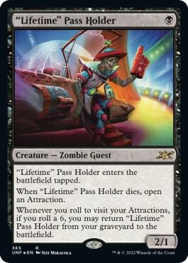 "Lifetime" Pass Holder (Galaxy Foil) 365 card from Unfinity