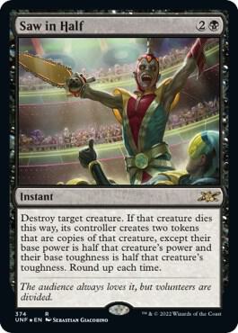 Saw in Half (Galaxy Foil) 374 card from Unfinity