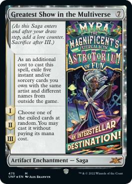 Greatest Show in the Multiverse (Galaxy Foil) 475 card from Unfinity