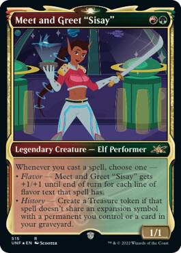 Meet and Greet "Sisay" (Showcase) (Galaxy Foil) 515 card from Unfinity
