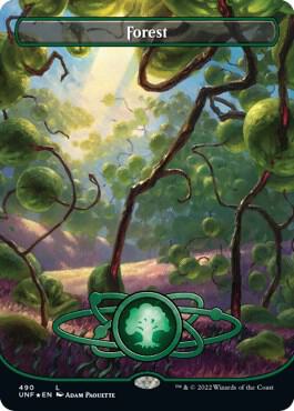 Forest (Borderless) (Galaxy Foil) 490 card from Unfinity