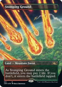 Stomping Ground (Borderless) (Galaxy Foil) 531 card from Unfinity