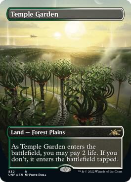 Temple Garden (Borderless) (Galaxy Foil) 532 card from Unfinity