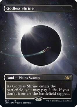 Godless Shrine (Borderless) (Galaxy Foil) 533 card from Unfinity