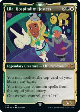 Lila, Hospitality Hostess (Showcase) 262 card from Unfinity